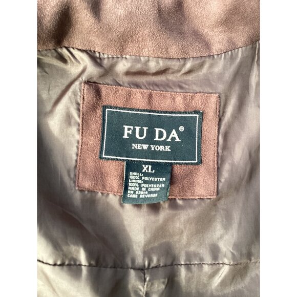 Woman’s Fu Da  New York Brown Button-Up Jacket XL 100% Polyester Casual Coat - Picture 3 of 9
